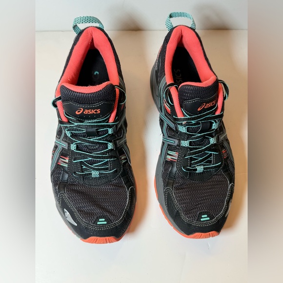 Asics GEL-Venture 5 women's trail running shoes in the Black/Aqua Size 10 - Picture 3 of 8